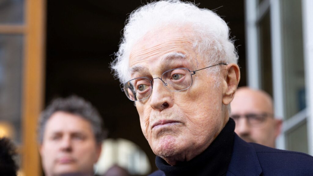 Former French Prime Minister Lionel Jospin at a campaign event of the main candidate of the French Socialist Party (PS) in the European elections Raphael Glucksmans in Paris on May 22, 2024.