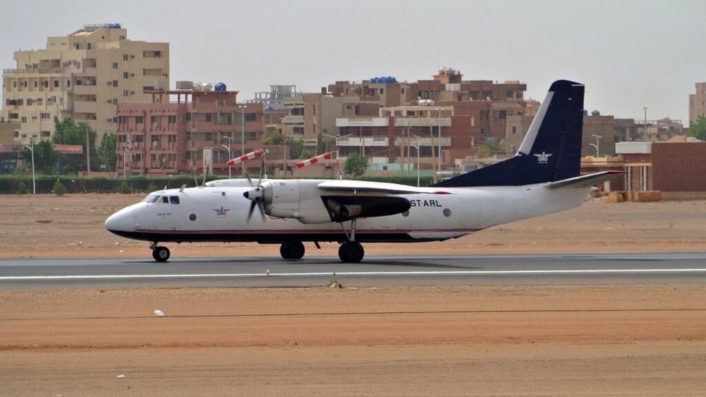 An Alfa Airlines Antonov-26 plane