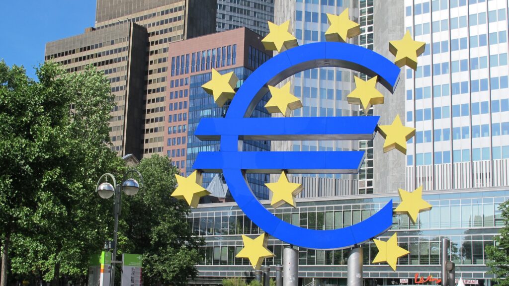 The Euro-Skulptur in Frankfurt, Germany