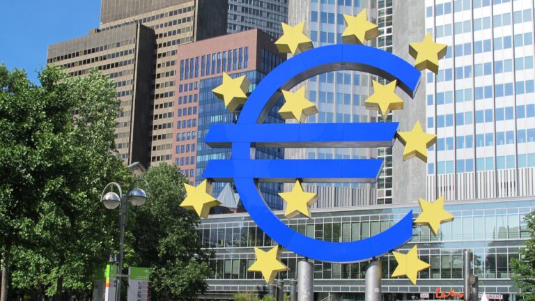 The Euro-Skulptur in Frankfurt, Germany