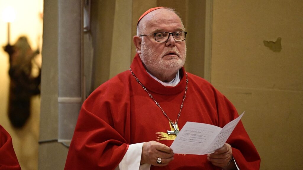 German Cardinal Reinhard Marx attends a mass celebrated by Vatican’s Secretary of State, Cardinal Pietro Parolin (not in picture) at the Saint Johannes Basilika in Berlin on June 29, 2021.