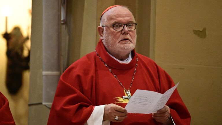 German Cardinal Reinhard Marx attends a mass celebrated by Vatican’s Secretary of State, Cardinal Pietro Parolin (not in picture) at the Saint Johannes Basilika in Berlin on June 29, 2021.