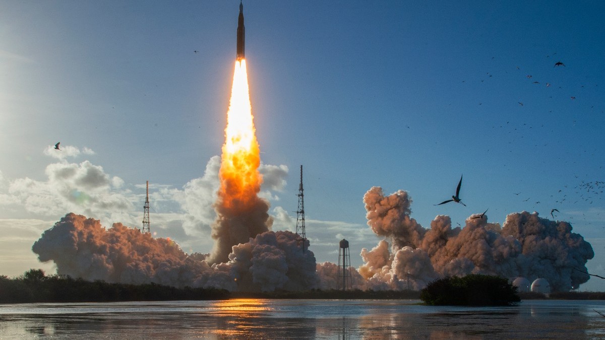 The Artemis II crewed lunar mission lifts off from Pad 39B at Kennedy Space Center in Cape Canaveral, Florida, on April 1, 2026.