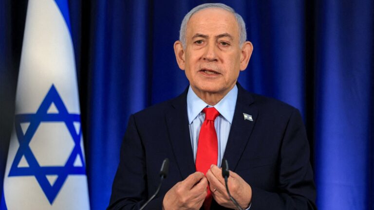 Israeli Prime Minister Benjamin Netanyahu speaks during a press conference in Jerusalem on March 19, 2026.