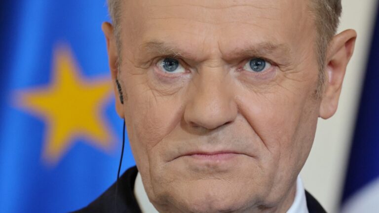 Poland’s Prime Minister Donald Tusk in Gdansk, Poland, on April 20, 2026.