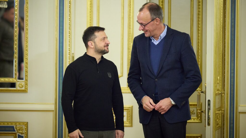 Volodymyr Zelensky with Friedrich Merz in Kyiv in 2024