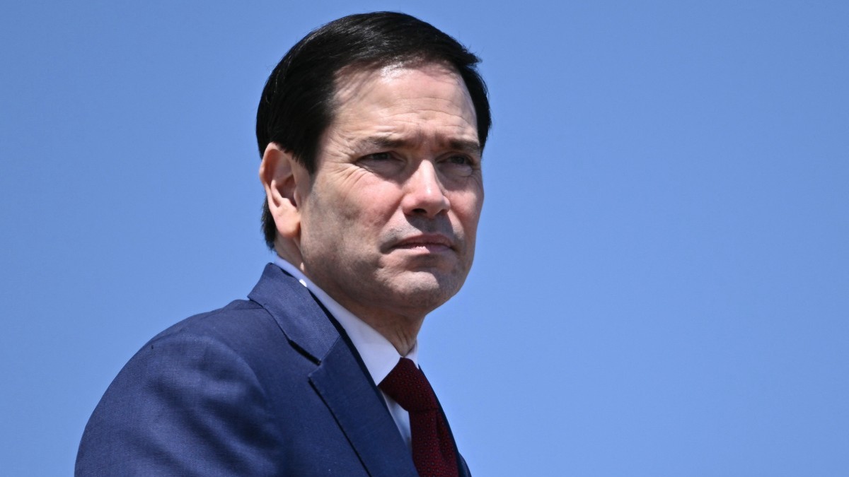 U.S. Secretary of State Marco Rubio boards Air Force One at Joint Base Andrews, Maryland, on May 12, 2026 as he departs for a 3-day state visit to China.