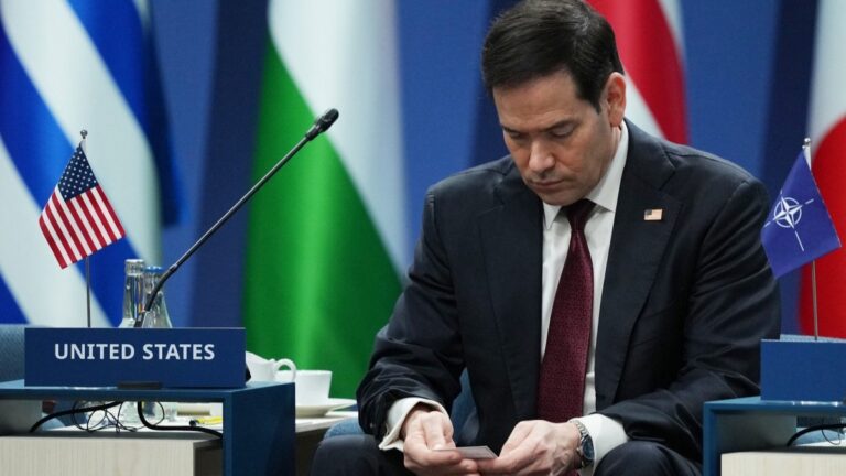 U.S. Secretary of State Marco Rubio attends the NATO Foreign Ministers’ meeting in Helsingborg, Sweden, on May 22, 2026.