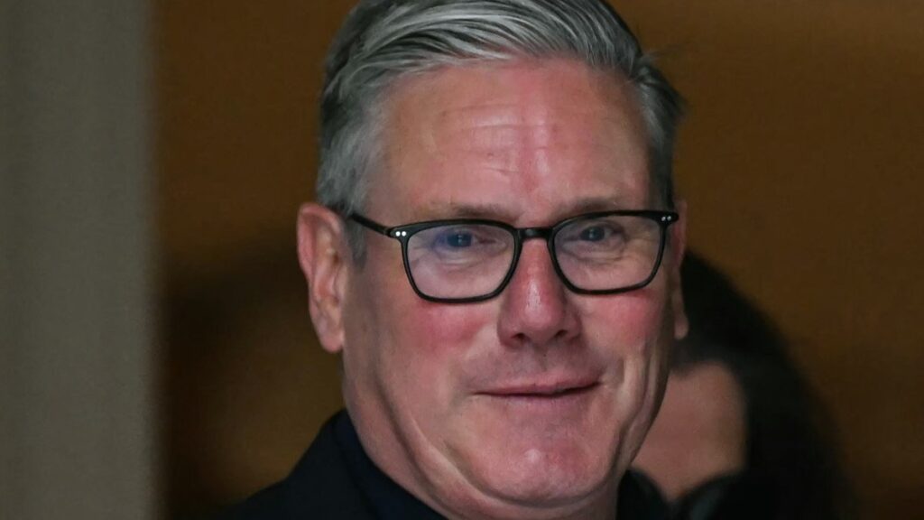 Britain’s Prime Minister Keir Starmer leaves after casting his vote in local elections at a polling station in Westminster Chapel, London on May 7, 2026.