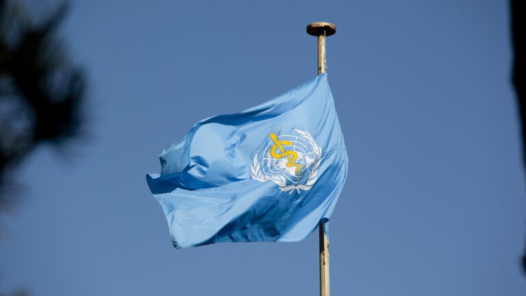 The flag of the World Health Organization
