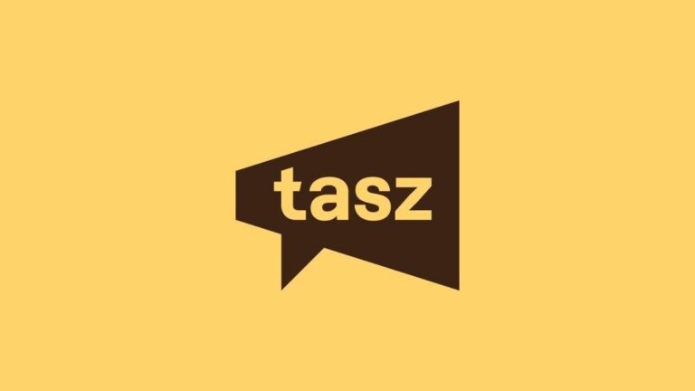 The logo of the Hungarian Civil Liberties Union (TASZ)