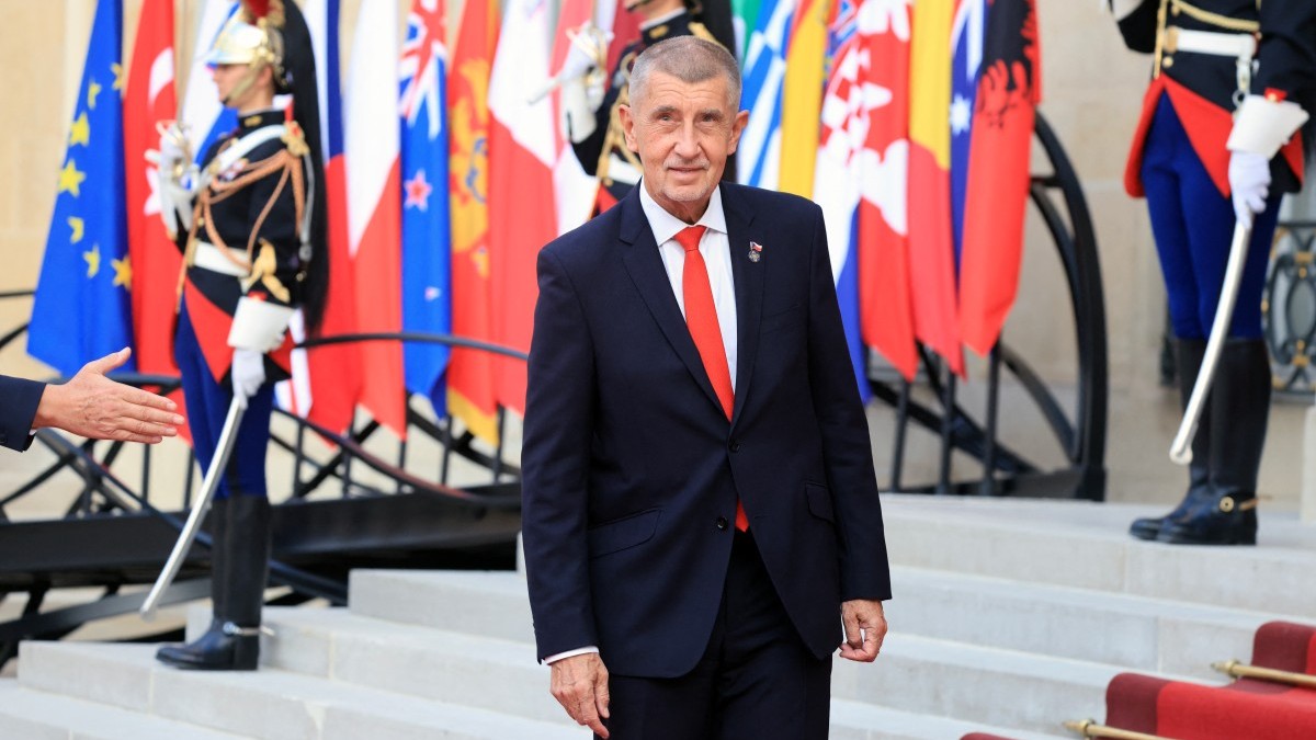Czech Prime Minister Andrej Babiš arrives for a dinner of the Coalition of the Willing to support Ukraine at The Elysée Presidential Palace in Paris on July 13, 2026.