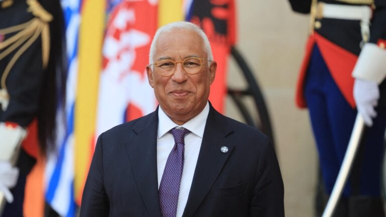 European Council President António Costa arrives for a dinner of the Coalition of the Willing at the Elysée Palace in Paris on July 13, 2026.