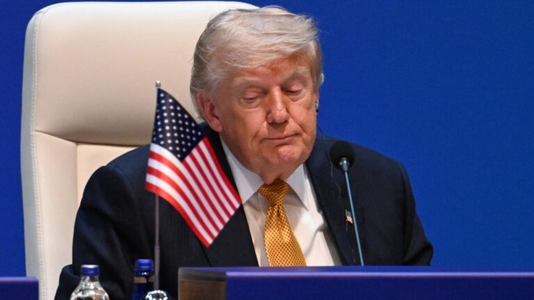 U.S. President Donald Trump participates in a NATO Leaders’ working session during the NATO Summit at Bestepe Presidential Compound in Ankara, Turkey, on July 8, 2026.