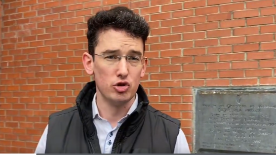 Enoch Burke making a video statement upon his release from prison on July 1, 2026