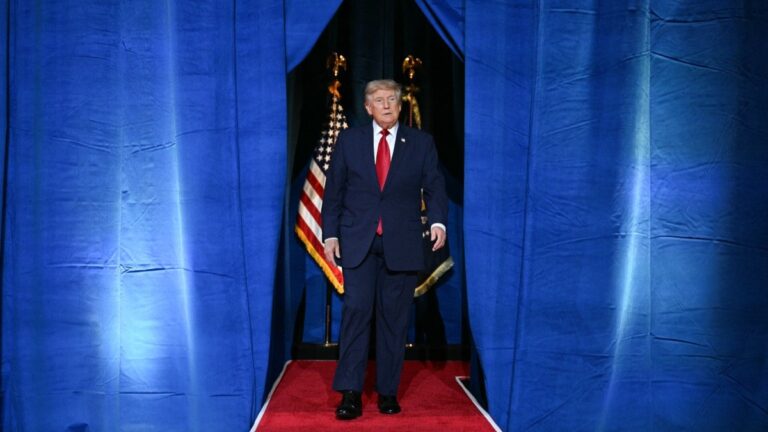 U.S. President Donald Trump arrives to speak during an event promoting his administration’s recent tax-relief initiative at Red Rock Casino Resort and Spa in Las Vegas, Nevada, on August 5, 2026.