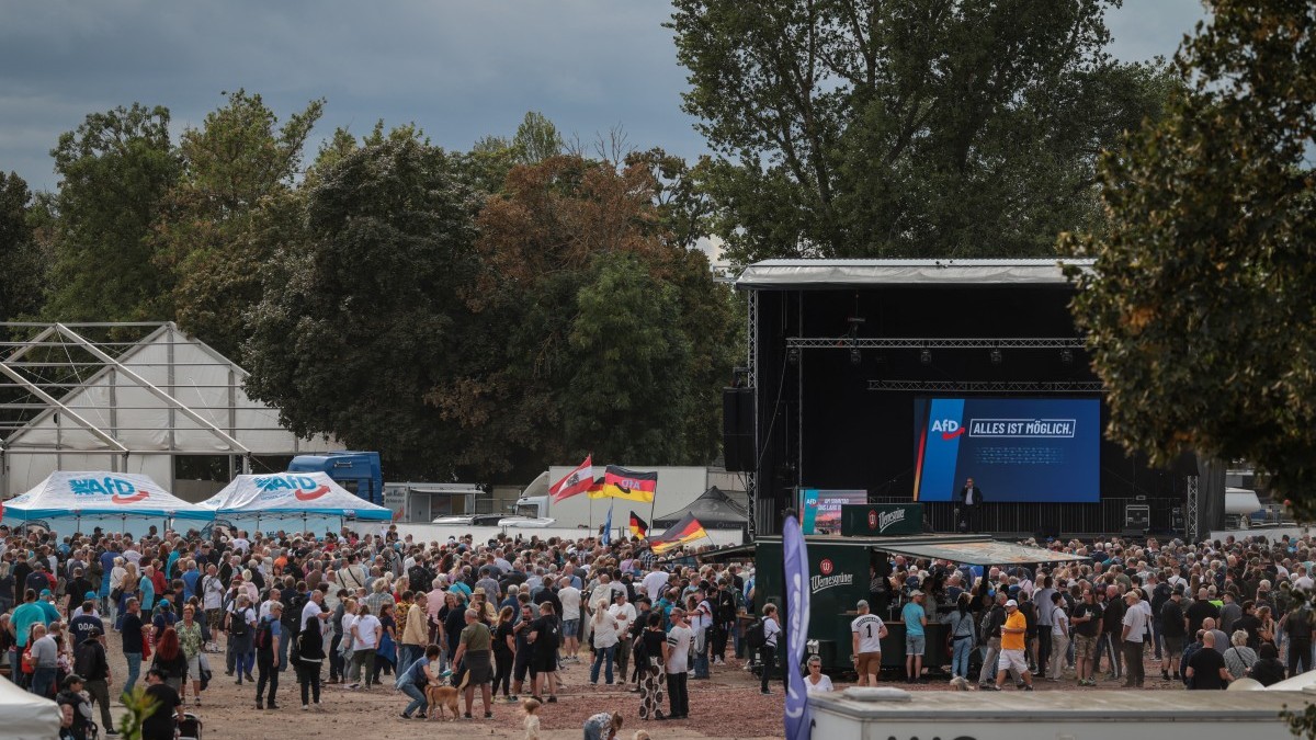 The AfD’s election rally in Magdeburg, Eastern Germany on September 4, 2026
